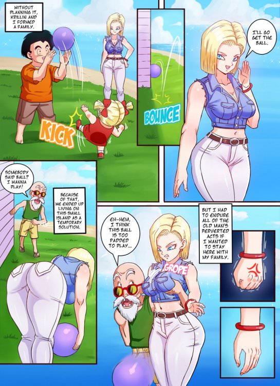 Android 18 and Master Roshi (Eng) [MultComics Author: Pink Pawg]