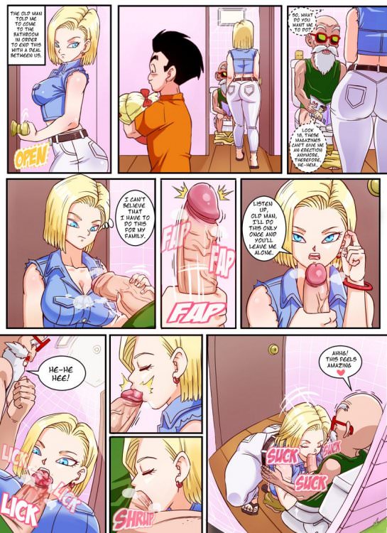 Android 18 and Master Roshi (Eng) [MultComics Author: Pink Pawg]